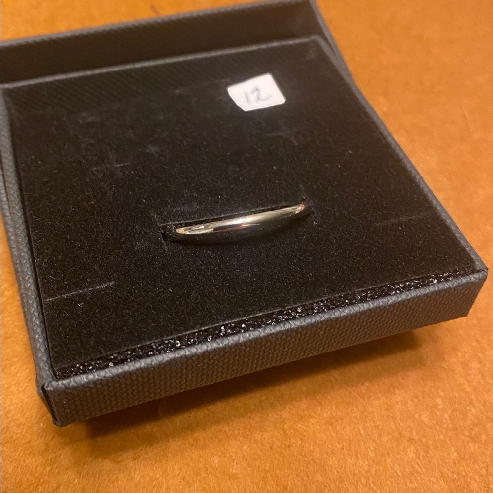 Elegant Silver Stainless Steel 316 Band Ring sz 12
